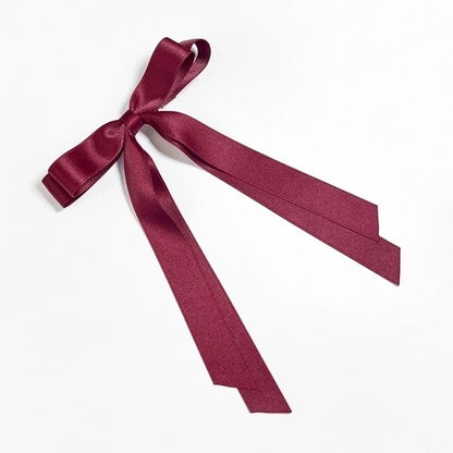 Korean Style Double-layer Bow Ribbon Hairclip Women's Ballet Girl Side Clip Back Head Top Simple Hair Accessories