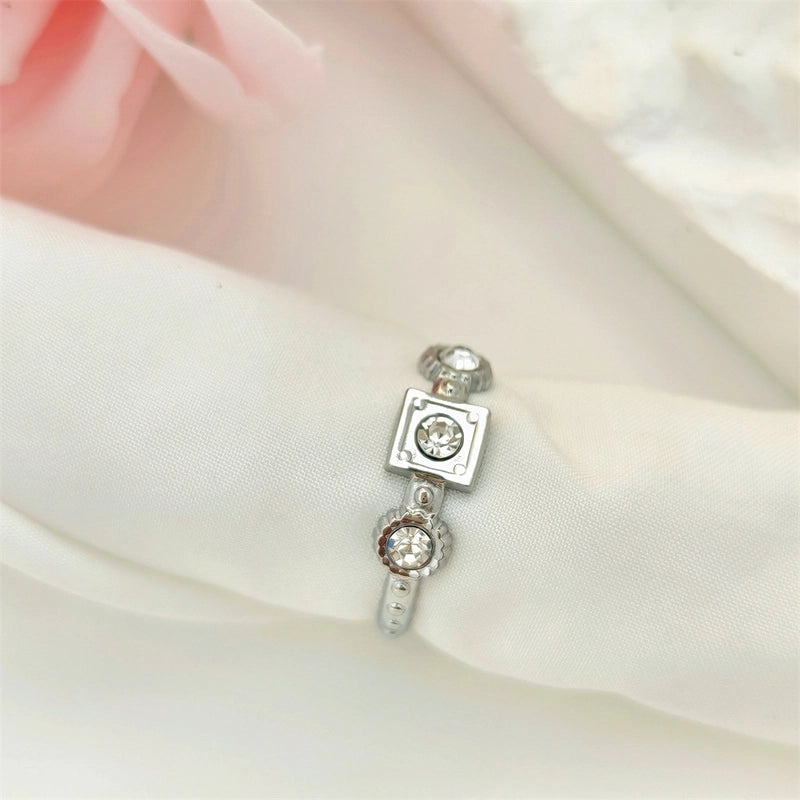 Elegant Geometric 304 Stainless Steel Plating Open Rings