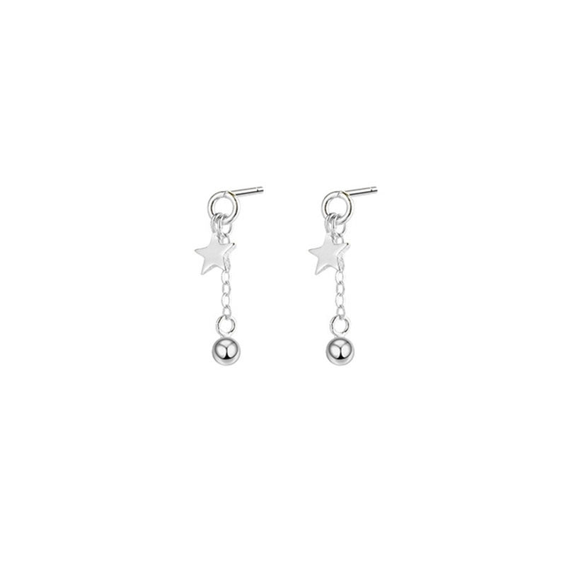 1 Piece Minimalist Classic Style Star Tassel Plating 304 Stainless Steel Drop Earrings