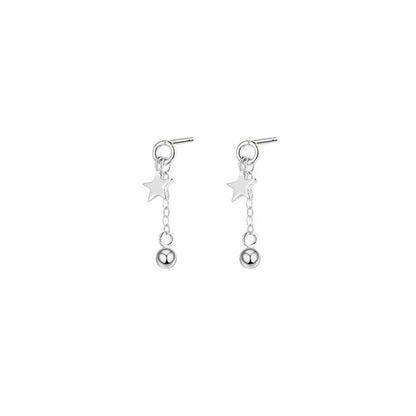 1 Piece Minimalist Classic Style Star Tassel Plating 304 Stainless Steel Drop Earrings