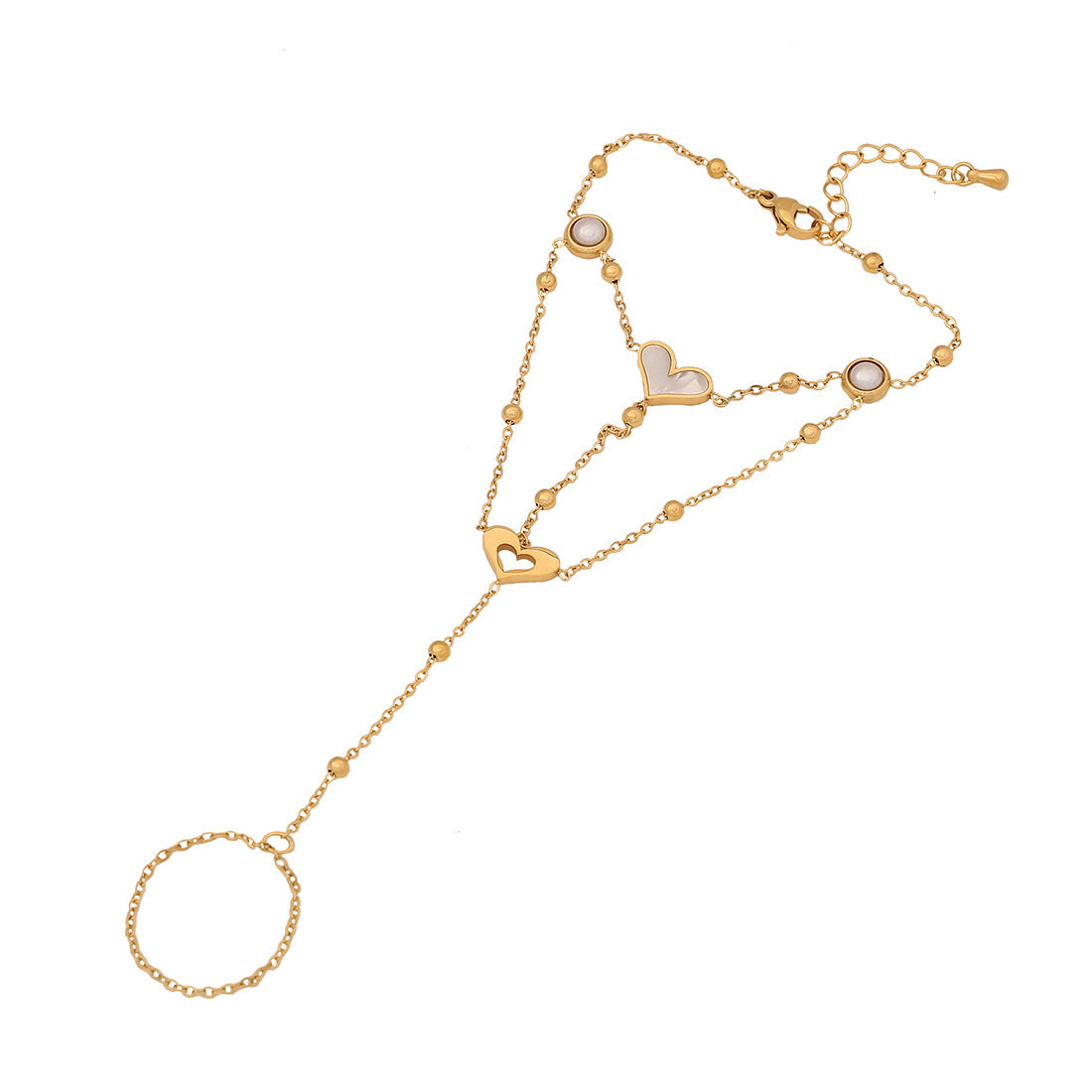 Women Expressive Eye Heart Stainless Steel Electroplating Bracelets