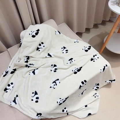 In Stock | Style Autumn And Winter Thickened Cartoon Crayon Small New Flannel Casual Plush Blanket Dormitory Bed Sheet
