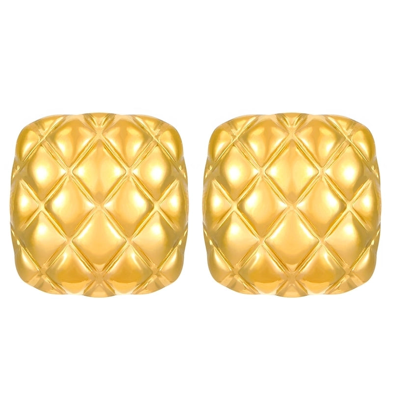 1 Pair Elegant Streetwear Geometric Plating 304 Stainless Steel Ear Studs