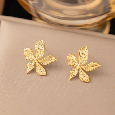 1 Pair Sweet Minimalist Heart Shape Bow Knot Shell Plating Titanium Steel Drop Earrings