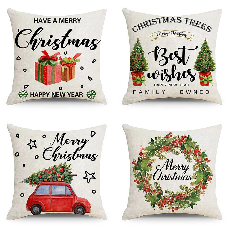 Christmas Combination Pillow Case New Home Sofa Decoration Cushion Pillow Case Manufacturers