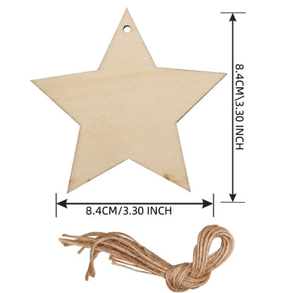 Christmas Pendant Home Decoration Supplies Wood Crafts Creative Carving Wood Christmas Tree Hanging Ornaments