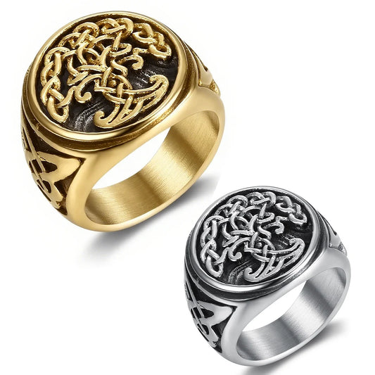 Vintage Style Tree 304 Stainless Steel Unisex Rings