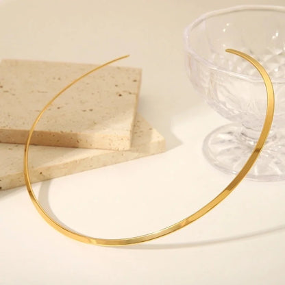 Minimalist Lines 304 Stainless Steel 18K Gold Plated Polishing Plating Choker
