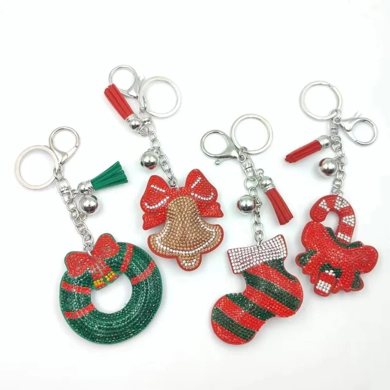 Cute Christmas Women's Metal Keychains Keychains
