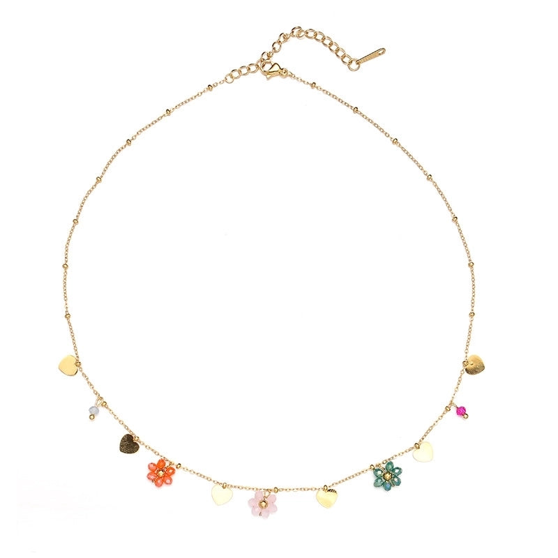 Titanium Steel Necklace Fashion Stainless Steel Necklace 18K Gold Non-Fading French Minority Retro Ladies