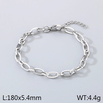 Minimalist Geometric 304 Stainless Steel 18K Gold Plated Bracelets In Bulk