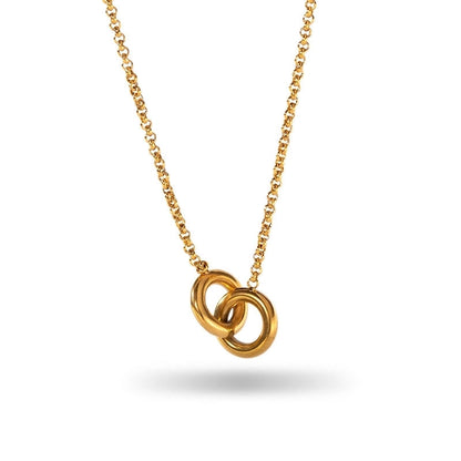 Retro Geometric Round Titanium Steel Agate Tiger Eye Plating Pendant Necklace