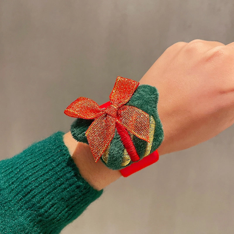 Christmas Cute Santa Claus Elk Alloy Fleece Cloth Tape Holiday Family Gathering Party Party Accessories