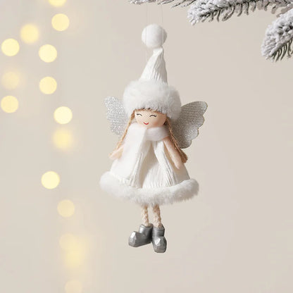 Christmas Little Angel Girl Pendant Plush Doll Ornament Christmas Tree Decoration