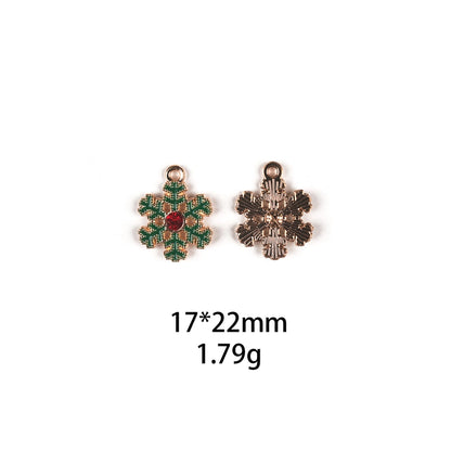 10 PCS/Package Zinc Alloy Christmas Tree Santa Claus Christmas Socks Pendant Jewelry Accessories