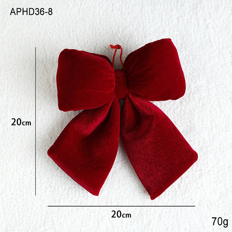 Christmas Minimalist Classic Style Bow Knot Holiday Festival Hanging Ornaments Decorations Hanging Ornaments