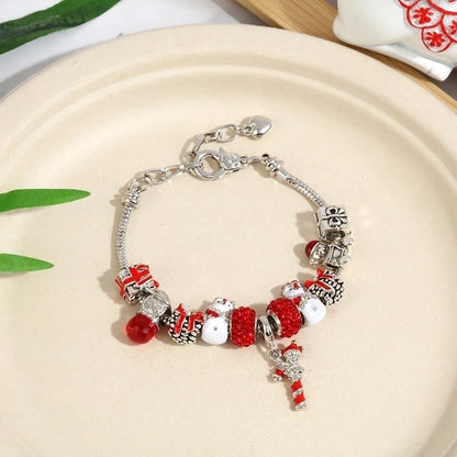 Minimalist Christmas Tree Santa Claus Snowflake Alloy Beaded Plating Women's Bracelets 1 Piece