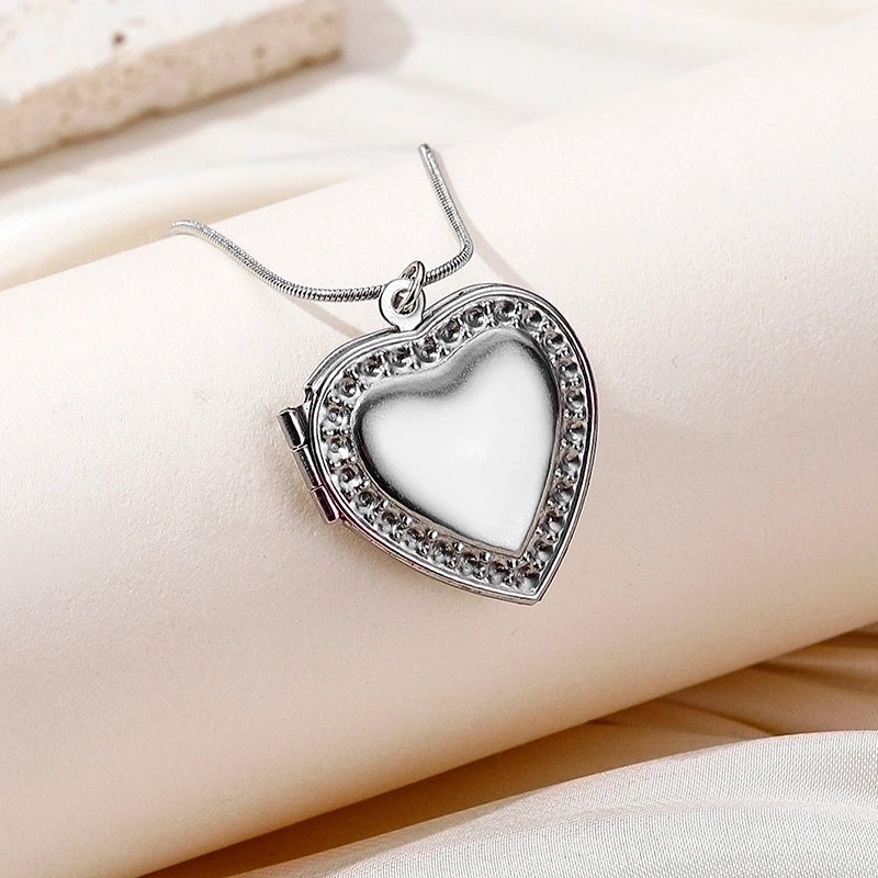 Vintage Style Classic Style Square Oval Heart Shape 304 Stainless Steel Plating Pendant Necklace
