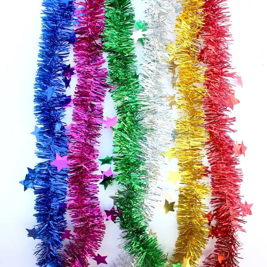 Christmas Vintage Style Minimalist Star Solid Color Plastic Party Colored Ribbons