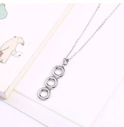 Minimalist Classic Style Circle 304 Stainless Steel 18K Gold Plated Plating Earrings Necklace