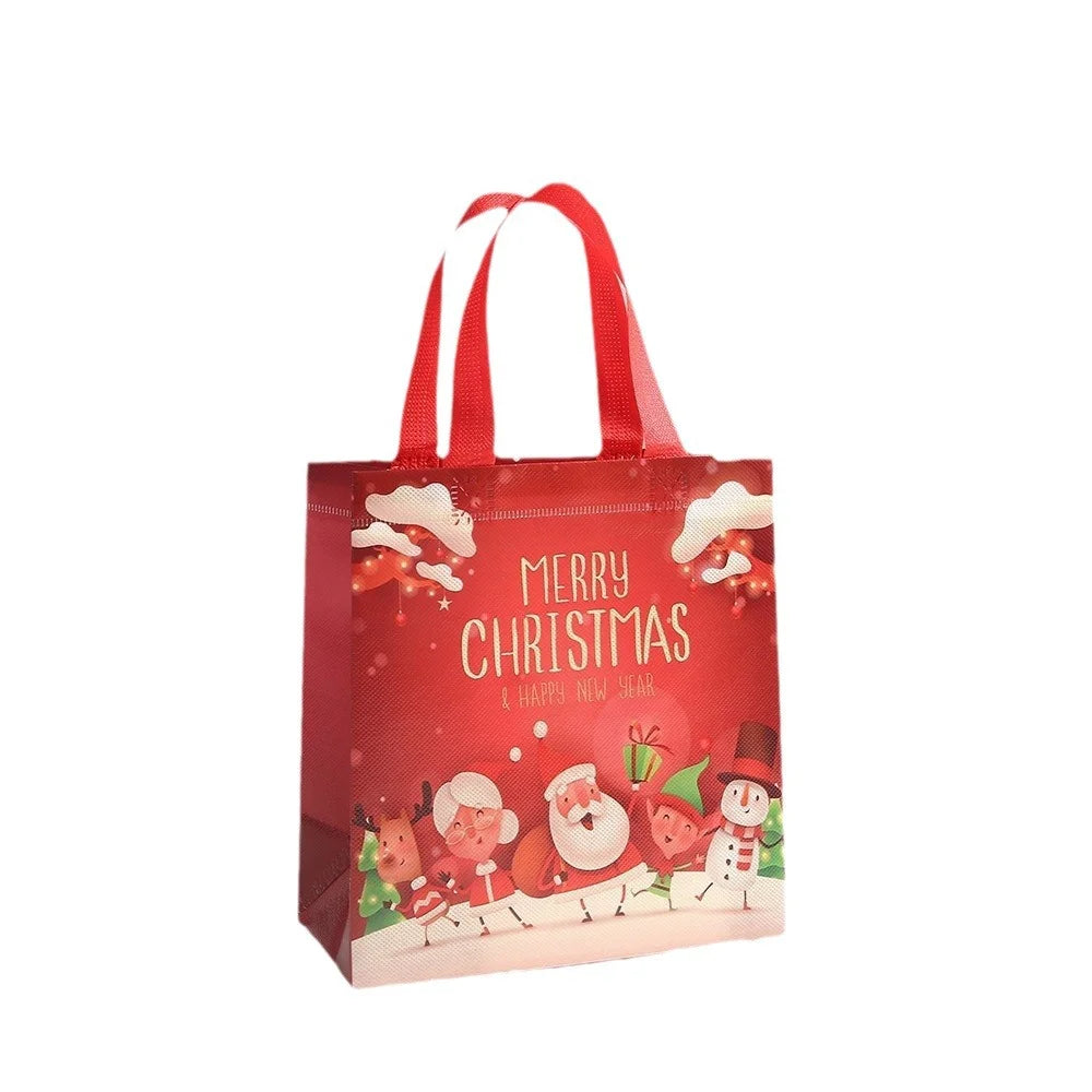 Christmas Non-woven Bag Gift Tote Bag Takeaway Tote Bag Gift Packaging Bag Christmas Gift Bag