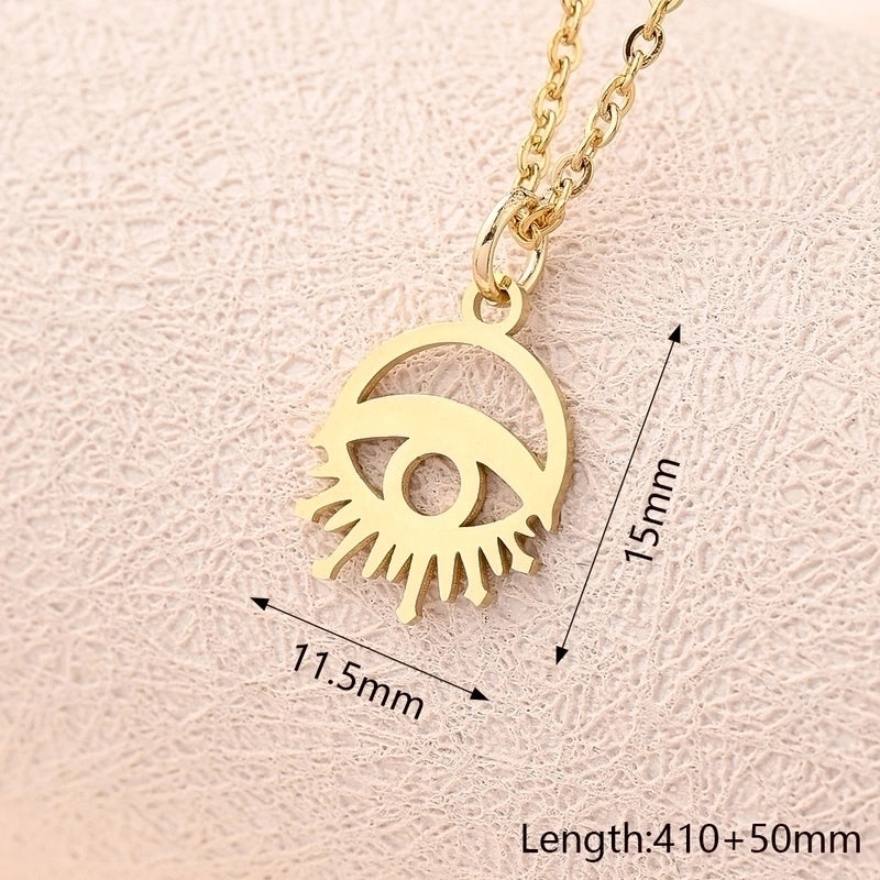 Casual Modern Style Minimalist Compass Mermaid Snowflake 304 Stainless Steel Gold Plated Polishing Plating Pendant Necklace