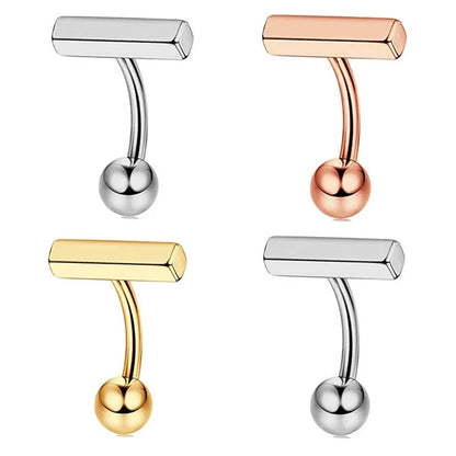 1 Piece Belly Rings Minimalist Classic Style Solid Color 304 Stainless Steel Plating Belly Rings