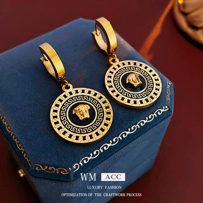 Baroque Droplet Droplet Flower Copper Electroplating Earrings