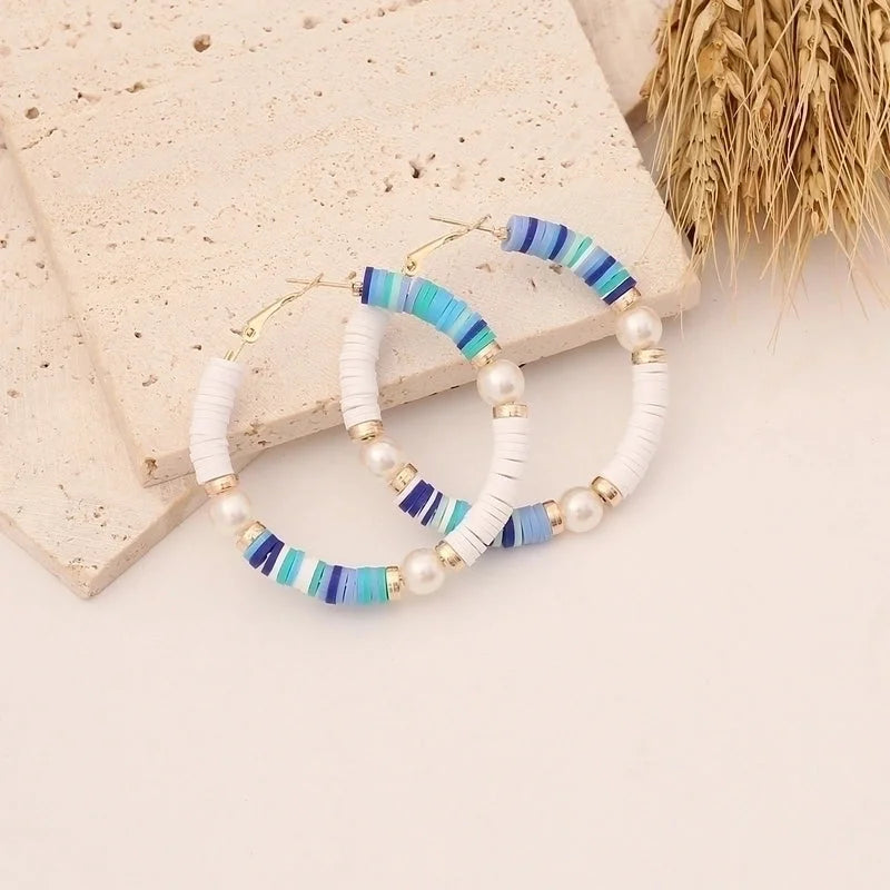 1 Piece Elegant Minimalist Classic Style Geometric Soft Clay 18K Gold Plated Earrings