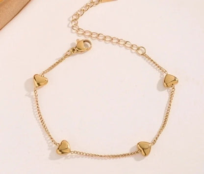 Titanium Steel 18K Gold Plated Sweet Minimalist Number Daisy Bracelets Necklace