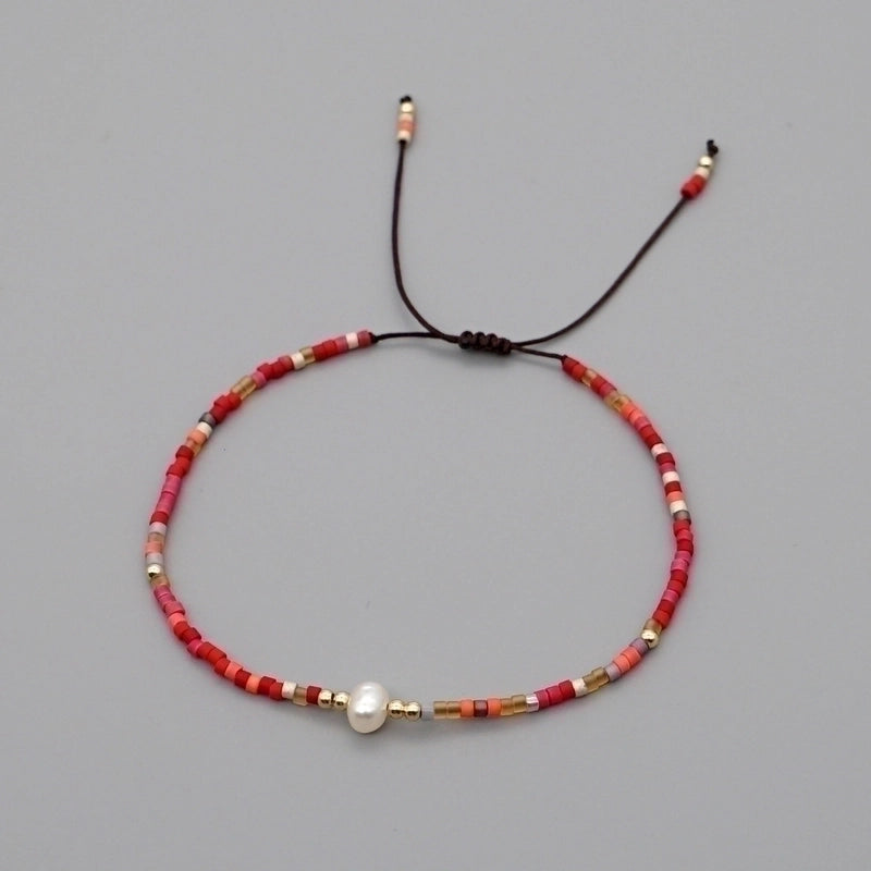 1 Piece Minimalist Circle Beaded Irregular Pearl Women\'s Bracelets