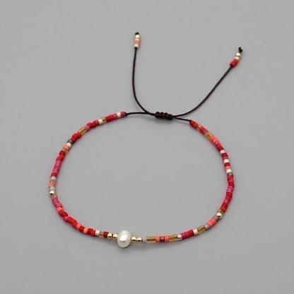 1 Piece Minimalist Circle Beaded Irregular Pearl Women\'s Bracelets