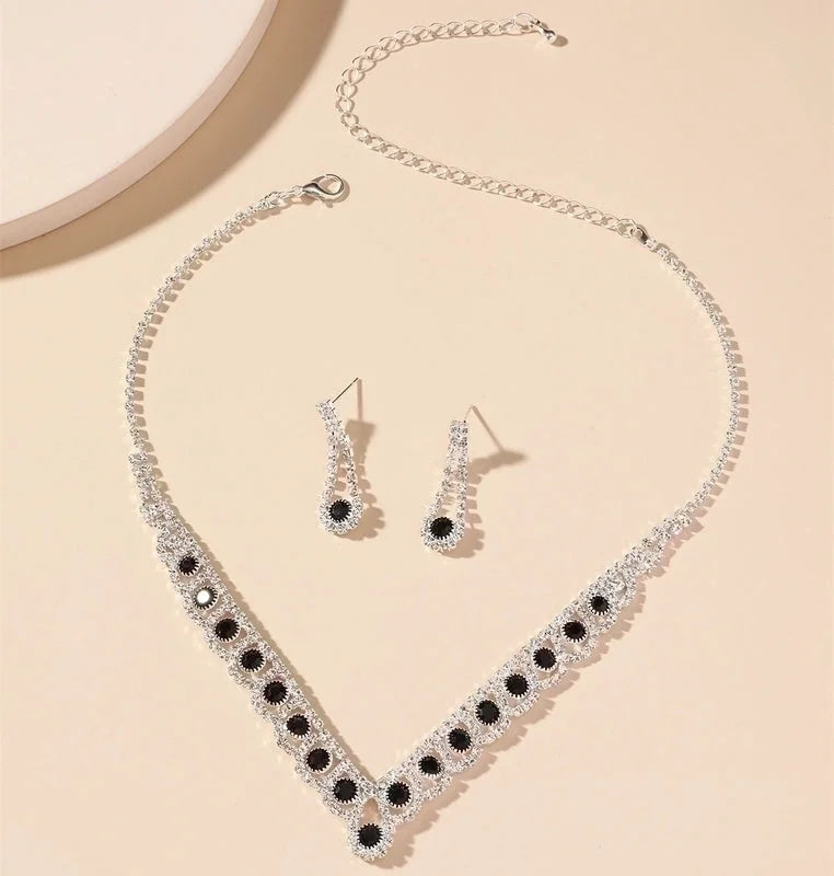 Rhinestone Printing Bridal Jewelry Sets