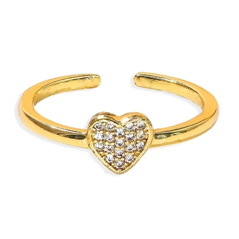 Geometric Silver Transparent Rhinestone Inlaid Series Open Copper Inlaid Zirconium Ring