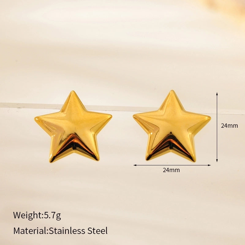 1 Pair Cute Luxurious Wedding Geometric 304 Stainless Steel 18K Gold Plated Stainless Steel Earrings