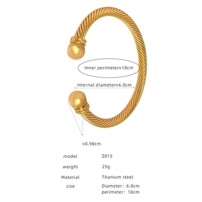 Minimalist Solid Color Titanium Steel Rhinestones 18K Gold Plated Plating Inlay Rings Bracelets