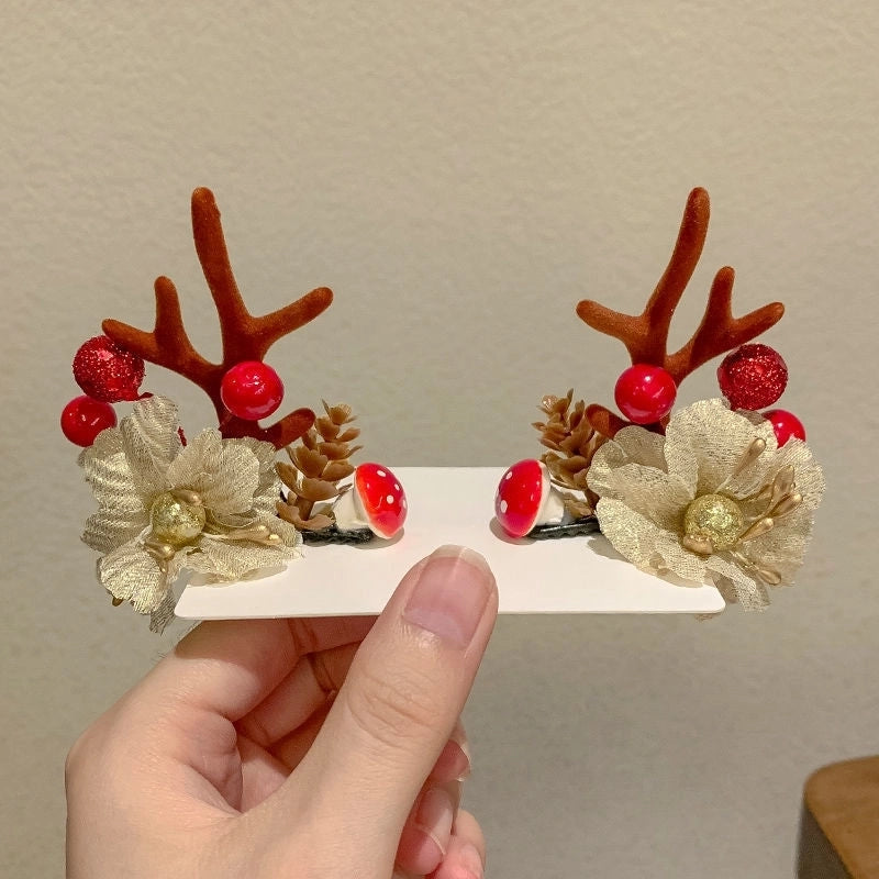 Christmas Fashion Antlers Resin Daily Hairpin