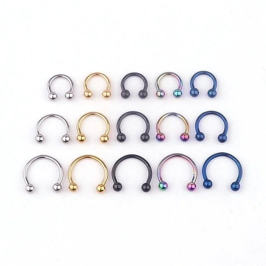Nose Rings & Studs Fashion Geometric 316 Stainless Steel Plating