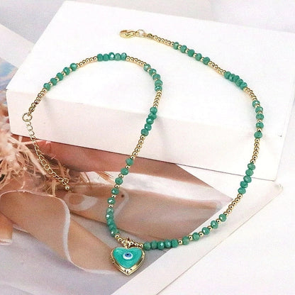 Elegant Vintage Style Eye Copper Plating Gold Plated Pendant Necklace