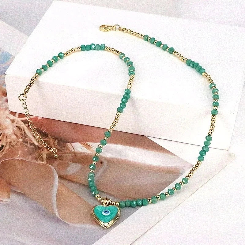 Elegant Vintage Style Eye Copper Plating Gold Plated Pendant Necklace