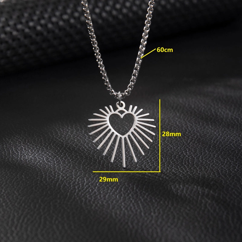Basic Minimalist Classic Style Palm Tree Flower Butterfly 201 Stainless Steel Unisex Pendant Necklace