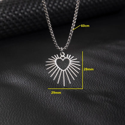 Basic Minimalist Classic Style Palm Tree Flower Butterfly 201 Stainless Steel Unisex Pendant Necklace
