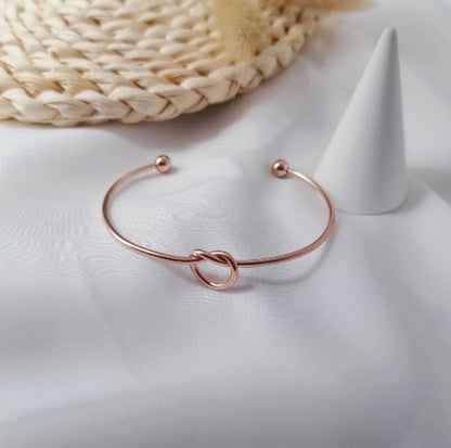 Minimalist Knot 304 Stainless Steel Bangle In Bulk