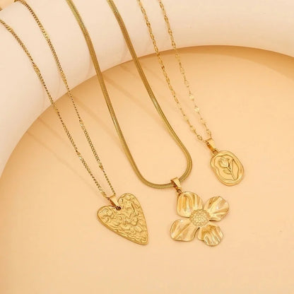 Elegant Streetwear Commute Irregular 304 Stainless Steel 18K Gold Plated Irregular Pendant Necklace