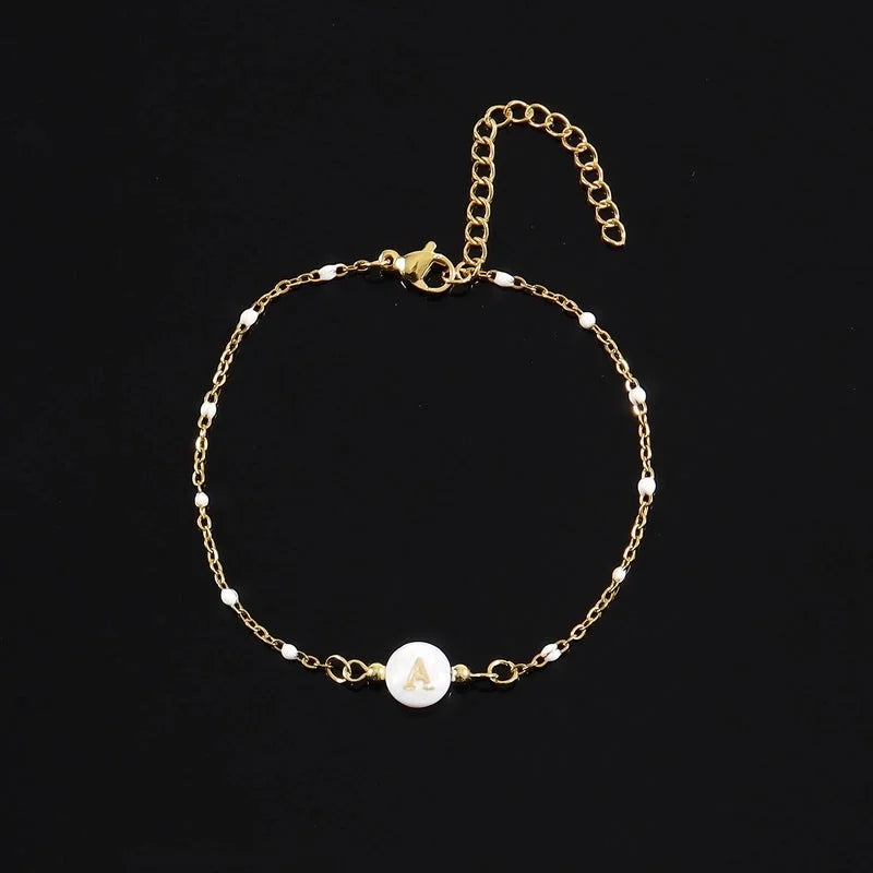 Elegant Minimalist Classic Style Letter 201 Stainless Steel 304 Stainless Steel Bracelets In Bulk