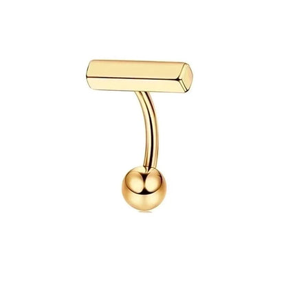 1 Piece Belly Rings Minimalist Moon 316 Stainless Steel Inlay Zircon