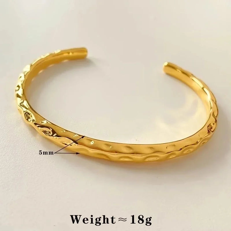 Casual Elegant Heart Shape 304 Stainless Steel 16K Gold Plated White Gold Plated Bracelets Bangle In Bulk