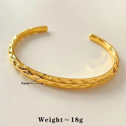 Casual Elegant Heart Shape 304 Stainless Steel 16K Gold Plated White Gold Plated Bracelets Bangle In Bulk