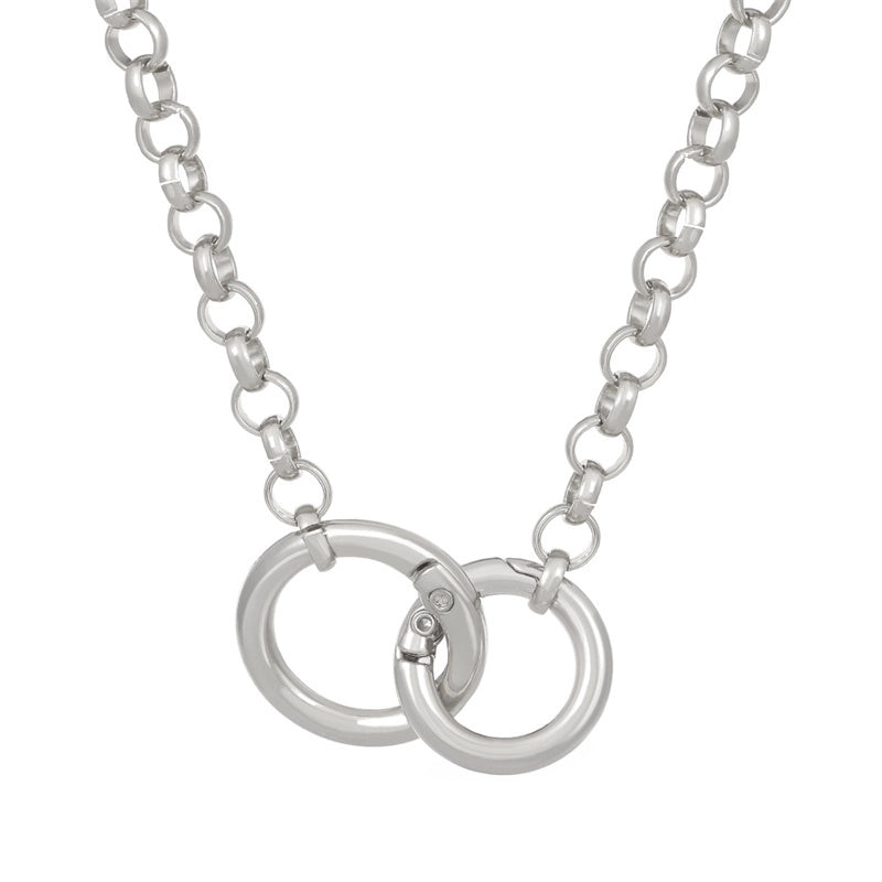 Hip-hop Minimalist Solid Color Flower Lock Metal Copper 18k Gold Plated Gold Plated Silver Plated Crystal Zircon Layered Necklaces Pendant Necklace Necklace In Bulk