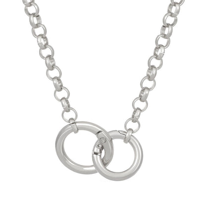 Hip-hop Minimalist Solid Color Flower Lock Metal Copper 18k Gold Plated Gold Plated Silver Plated Crystal Zircon Layered Necklaces Pendant Necklace Necklace In Bulk